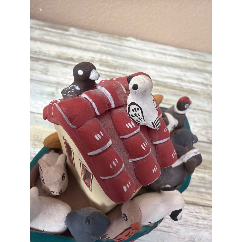 Vintage Hand Painted Folk Art Noah’s Ark Figurine 5.5" H - Picture 8 of 12